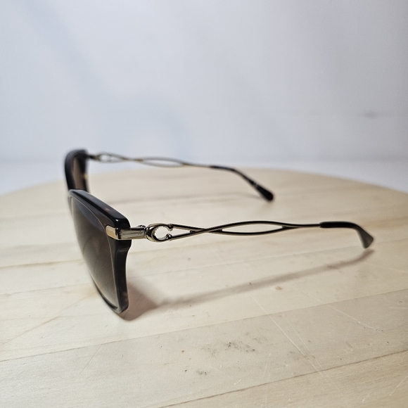 Coach Sculpted Signature Wayfarer Cat Eye Sunglasses Dark Tortoise 512074 - Picture 3 of 13